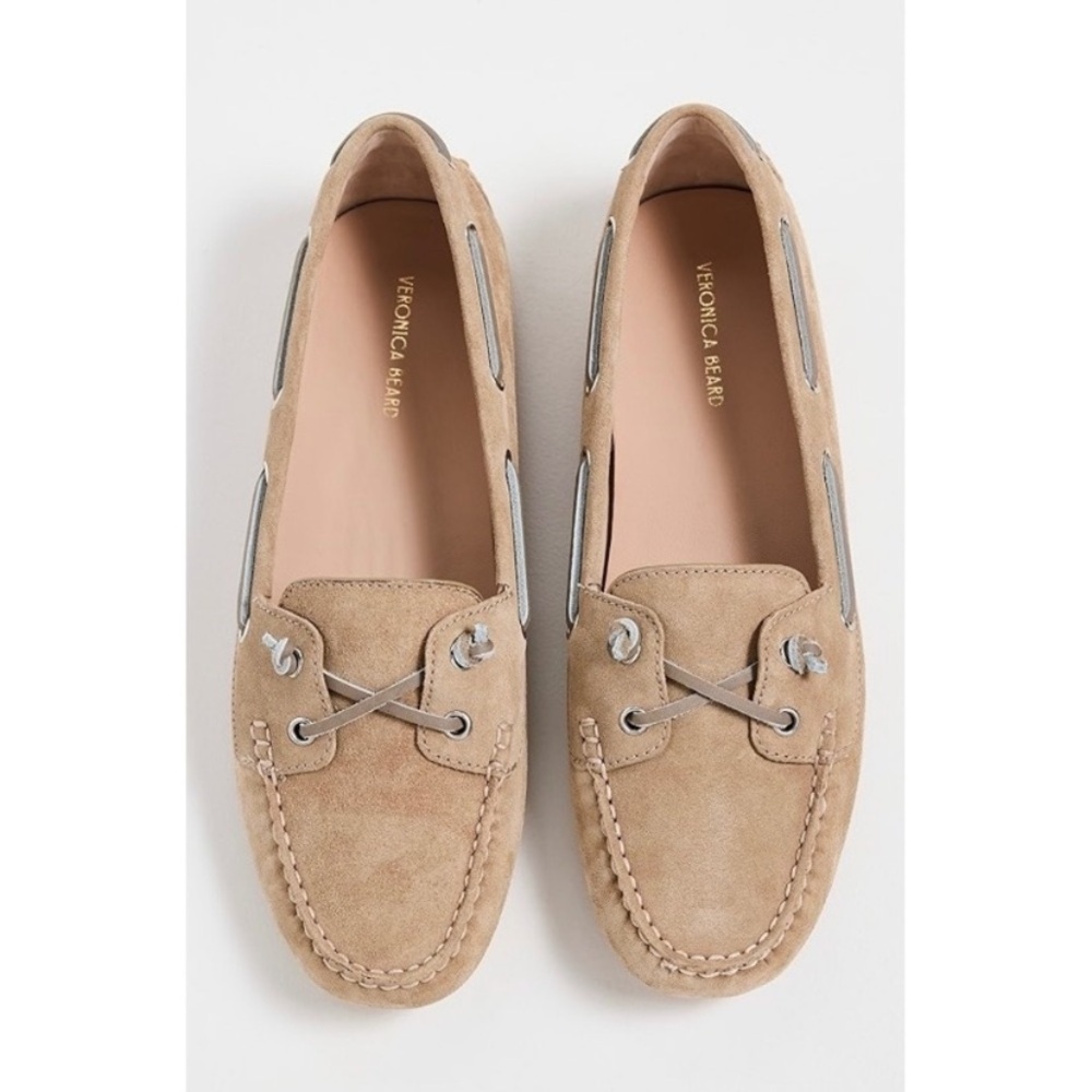 New Veronica Beard Jia Boater Flats in Sand Size 6 - Picture 2 of 14
